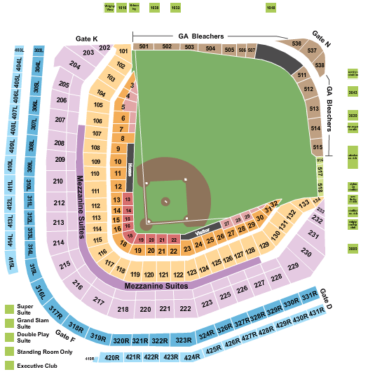 Wrigley Field Wrigley Field Seating Chart